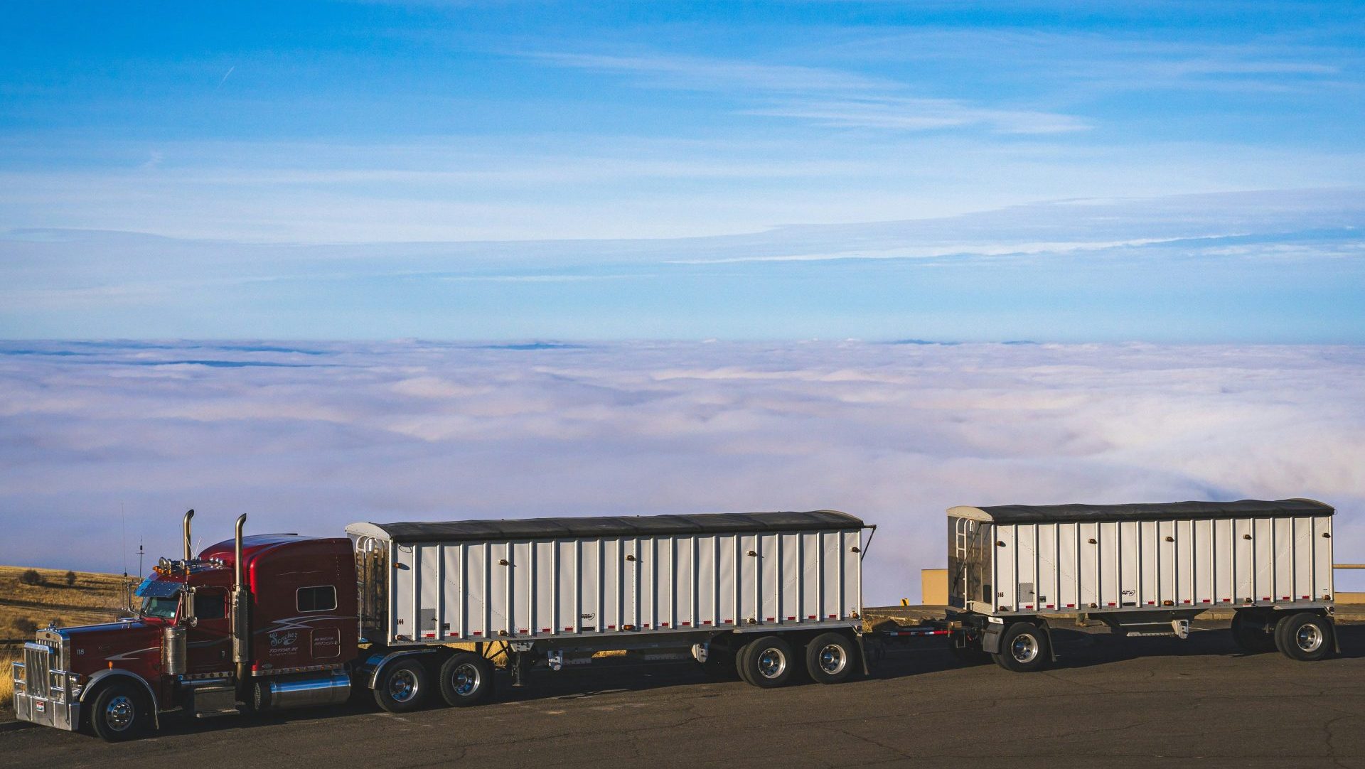 freight truck on road at daytime