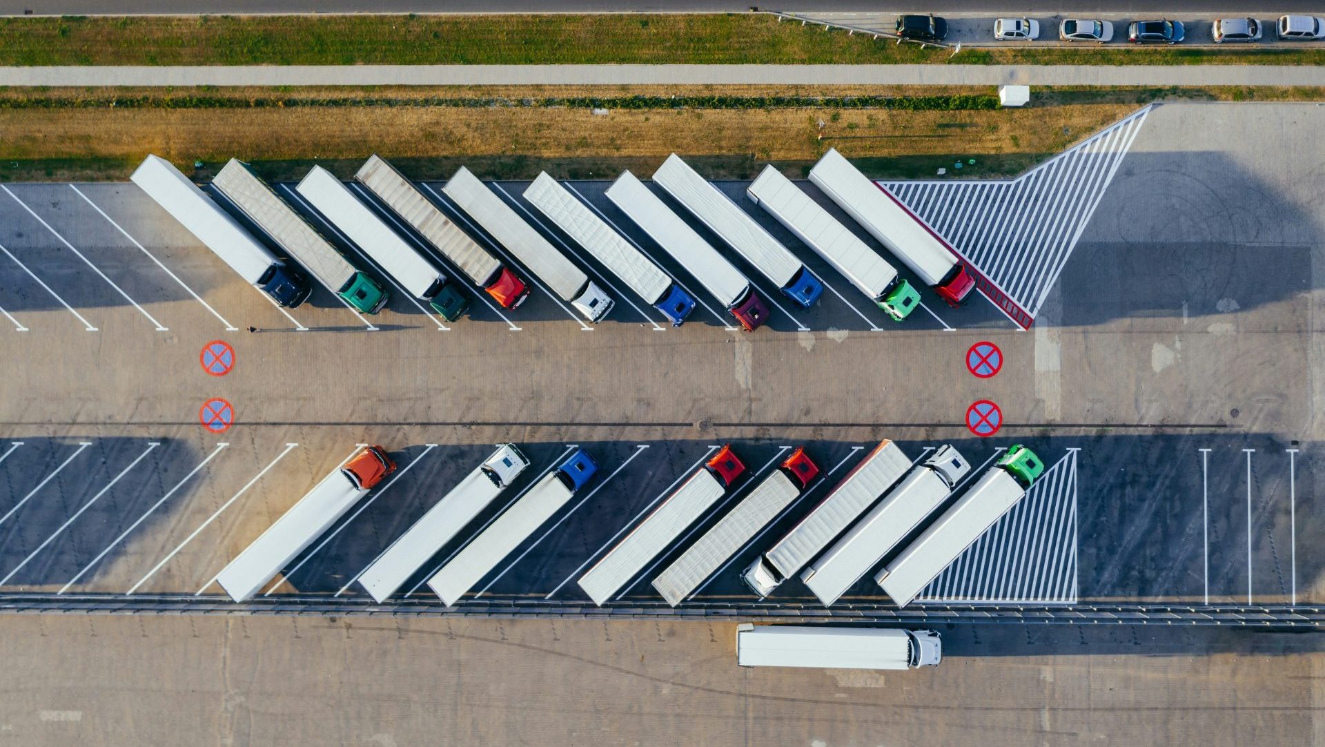 parked trucks